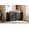 Baxton Studio Margaret Dark Brown Wood 2-Door Shoe Cabinet with Faux Leather Bench 120-6475 - alternate 2